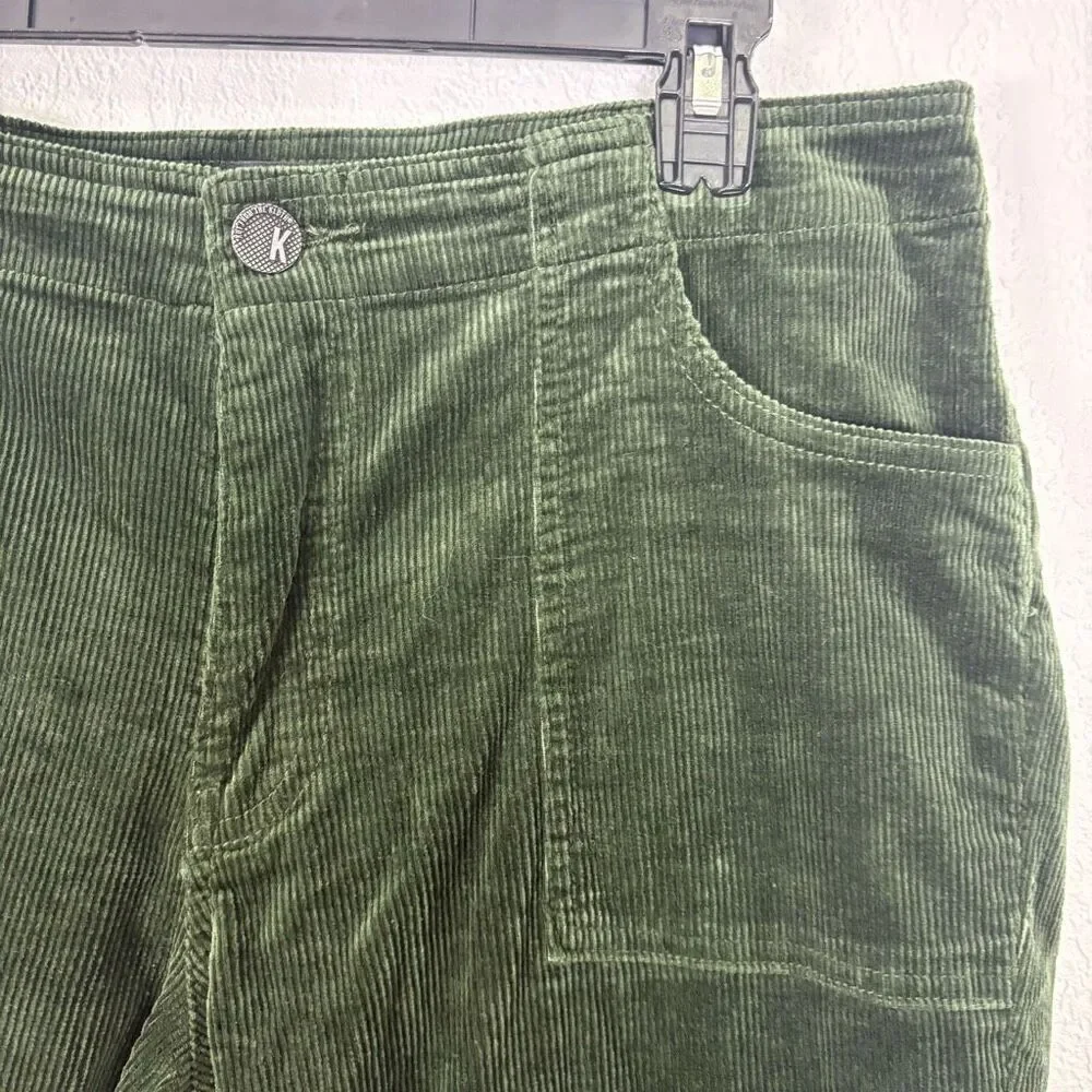 Kut‎ From The Kloth Green Corduroy Bootcut Jeans Size 12